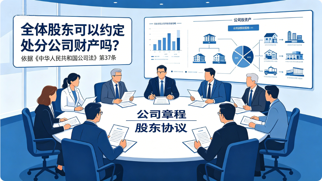 全体股东可以约定处分公司的财产吗？